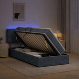  LED krevet za pohranu s madracem Tamnosiva 90 x 190 cm Baršun | shoptok.hr