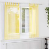 Voile zavjese s petljama 2 kom žute 140x175 cm | Shoptok.si