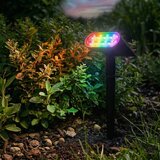  LED RGB Solarna lampa 2u1 LED/3,7V 1200 mAh IP54 crna | Eponuda.com