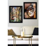 Wallity SYC7436502415418 Multicolor Decorative Framed Painting (2 Pieces) | Eponuda.ba