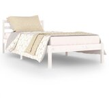 The Living Store Posteljni okvir iz trdne borovine 90x200 cm bel - Posteljni Okvir, (21526863) | Shoptok.si