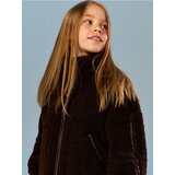 Sinsay Sherpa jakna s visokim ovratnikom i detaljima od imitacije kože | shoptok.hr