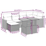 vidaXL 7-dijelni set vrtnih sofa sivi od poliratana | shoptok.hr