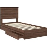  Okvir za krevet s ladicama Smeđi hrast 100 x 200 cm | shoptok.hr