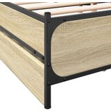 vidaXL Posteljni okvir s predali sonoma hrast 135x190cm inženirski les | Shoptok.si