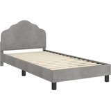 Krevet za djecu s uzglavljem Svjetlosiva 80 x 200 cm Baršun | shoptok.hr