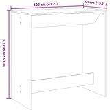 vidaXL Barski stol smeđa boja hrasta 102x50x103,5 cm konstruirano drvo | shoptok.hr