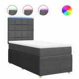 Maison Chic Box spring postelja - Vzmetna postelja z vzmetnico temno siva 90x190 cm blago SL23005, (21892105) | Shoptok.si