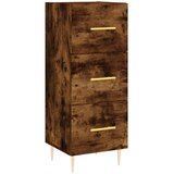  Visoka komoda dimljeni hrast 34,5x34x180cm konstruiranog drva | shoptok.hr
