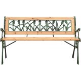 The Living Store Vrtna klop 122 cm lito železo in trden les jelke - Vrtna Klop, (21460012) | Shoptok.si
