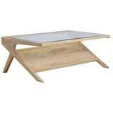Light & Living Stolić za kavu sa staklenom pločom stola u svijetloj prirodnoj boji 70x112 cm Yuki – Cijene