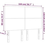  Posteljno vzglavje 4 kosa črn 72x5x78/88 cm žamet, (20952253) | Shoptok.si