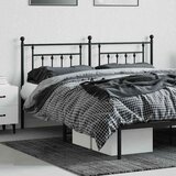  Metalno zamjensko uzglavlje crno 160 cm | shoptok.hr