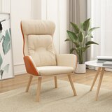  Stolica za opuštanje od tkanine i PVC-a krem | shoptok.hr