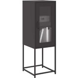 vidaXL Komoda črna 36x39x107 cm hladno valjano jeklo | Shoptok.si