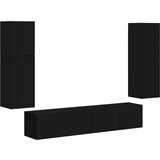  Komplet TV omaric 4 pcs Črna Konstruiran les - - črna - 57.66 - 30 x 31 x 100 cm - 2025-vidaXL-Uvoz_2 | Shoptok.si