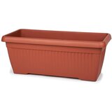 Plana plastična žardinjera Mediteran (Vanjska dimenzija (D x Š x V): 80 x 37,5 x 30,5 cm, Plastika, Terakota) | shoptok.hr