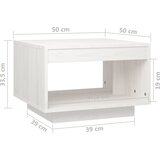  Stolić za kavu bijeli 50 x 50 x 33,5 cm od masivne borovine | Eponuda.ba