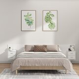  Uzglavlje za krevet s ormarićima bijelo od konstruiranog drva Cene