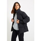 Trendyol Black Wide Cut Oversize Rib Detailed Down Jacket Cene
