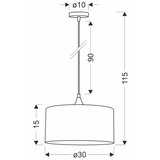 Candellux Lighting Luster na sajli MALOTO 1xE27/60W/230V zelena | Eponuda.com