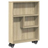 vidaXL Voziček za shranjevanje sonoma hrast 48x13x68 cm inženirski les | Shoptok.si