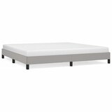 The Living Store Posteljni okvir brez vzmetnice svetlo siv 200x200 cm blago - Posteljni Okvir, (21526327) | Shoptok.si