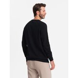 Ombre Men's raglan sweater with ribbed sleeves - black | shoptok.hr