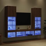 TV zidne jedinice s LED-om Zidne 5 pcs Umjetnički hrast | shoptok.hr
