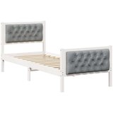  Okvir za krevet Svijetlo siva 75 x 190 cm tkanina | shoptok.hr