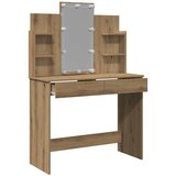  Toaletni stol s LED svjetlima Artisan hrast 96x40x142 cm | shoptok.hr