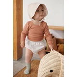 Liewood Bombažna kapa za dojenčka Rae Baby Anglaise Sun Hat With Ears bež barva