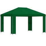 vidaXL Paviljon 4 × 3 m Zelena Poliester in jeklo 190, (5000218792) | Shoptok.si