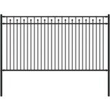  Spike Fence Črna 200 x 150 cm Prašno lakirano jeklo, (5000157915) | Shoptok.si