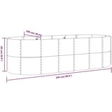  Povišena vrtna gredica od čelika 249x100x68 cm sivi | shoptok.hr