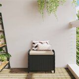  Vrtni tabure s jastukom 58x46x46 cm od poliratana | shoptok.hr