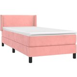 vidaXL Box spring krevet s madracem ružičasti 100x200 cm baršunasti | shoptok.hr