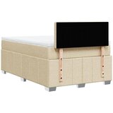  Krevet s oprugama i madracem krem 120 x 200 cm od tkanine | shoptok.hr