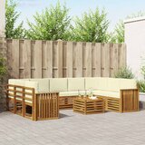  Set vanjskih sofa 10 kom. Prirodna i krem | shoptok.hr