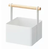 YAMAZAKI bijela višenamjenska kutija s detaljima od bukovine Tosca Tool Box, dužina 16 cm
