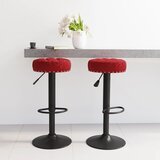 Furnova Barski stolčki 2 kosa vinsko rdeč žamet, (21948875) | Shoptok.si