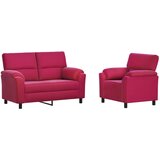  Set sofe 2 pcs Vinska crvena Baršun - boja crnog vina 1-Sjedalo + 2-Sjedalo (120 cm) | shoptok.hr