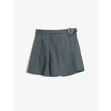 Koton Pleated Shorts Skirt Buckle Detailed