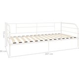  Posteljni okvir za dnevno posteljo bel kovinski 90x200 cm, (20606625) | Shoptok.si