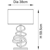  Endon 82071 - Stona lampa 1xE27/10W/230V bela/mesing/crna | Eponuda.com