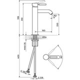 Rosan Gee.O baterija za lavabo visoka JG30109