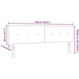  LED glava kreveta s LED trakama Tamno smeđa 180 cm tkanina | shoptok.hr