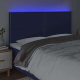  Posteljno vzglavje modro 200x5x118/128 cm blago, (20951826) | Shoptok.si