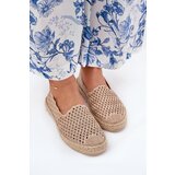 VINCEZA Women's Espadrilles With Weave Beige 13625 | shoptok.hr