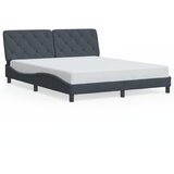 Furnova Posteljni okvir brez vzmetnice temno siv 160x200 cm žamet, (21940418) | Shoptok.si